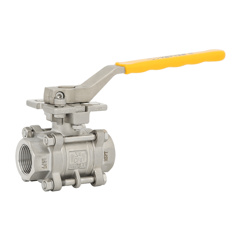 Manual 3-Piece Threaded Ball Valve