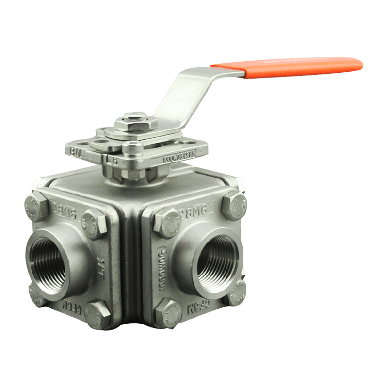 Manual Four-Way Threaded Ball Valve